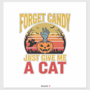 Vintage Halloween Cat Lover Funny Candy Shirt Desi