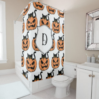 Vintage Halloween Cat Spooky Pattern Personalized