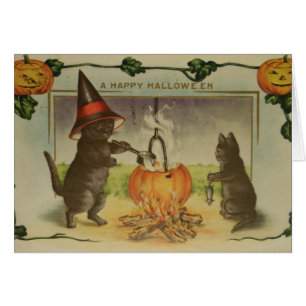 Vintage Halloween Cats