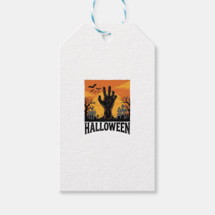 Vintage Halloween Cemetery Zombie Hand Shirt Desig Gift Tags