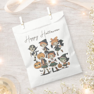 Vintage Halloween Children Costumes Favour Bag