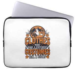 Vintage Halloween Clothes Costume Statement Shirt_ Laptop Sleeve