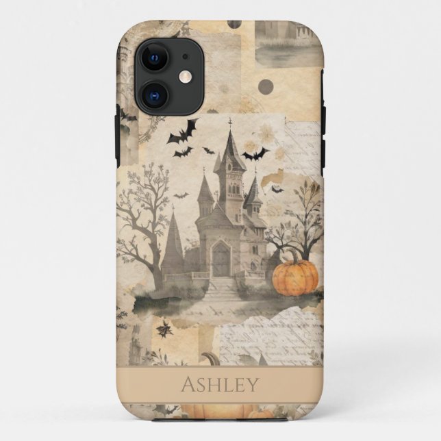 Vintage Halloween Collage Personalized Case-Mate iPhone Case (Back)