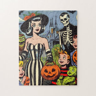 Vintage Halloween Comics Jigsaw Puzzle