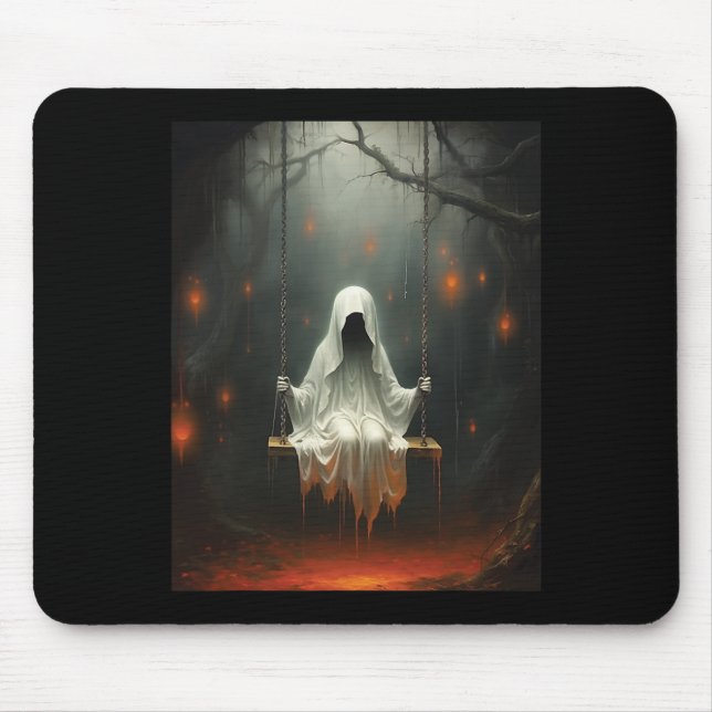 Vintage Halloween Costume Ghost Swing  Mouse Pad (Front)