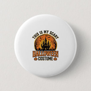 Vintage Halloween Costume Haunted Castle Shirt Des 2 Inch Round Button