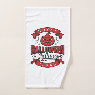 Vintage Halloween Costume Ideas Vector Design_1 Hand Towel