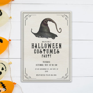 Vintage Halloween Costumes Party invitation