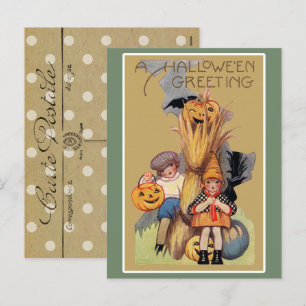 Vintage Halloween Creepy Holiday Postcard