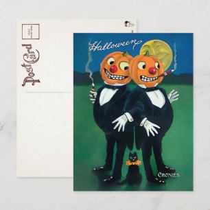 Vintage Halloween Cronies Postcard