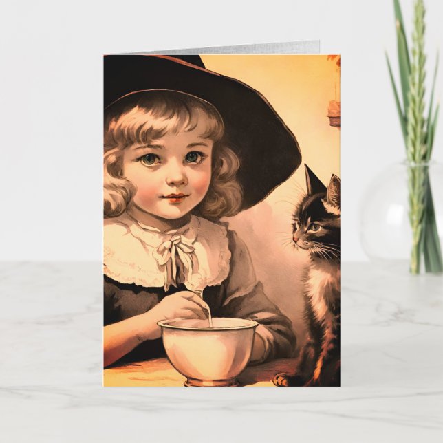 vintage Halloween cutie no4 -funny quote Card (Front)