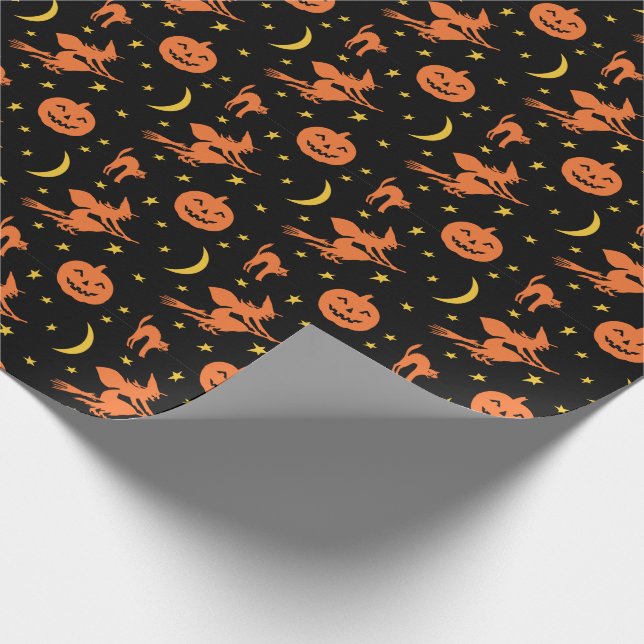 Vintage Halloween Design Wrapping Paper (Corner)