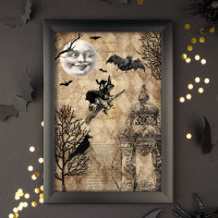 Vintage Halloween Ephemera Decoupage