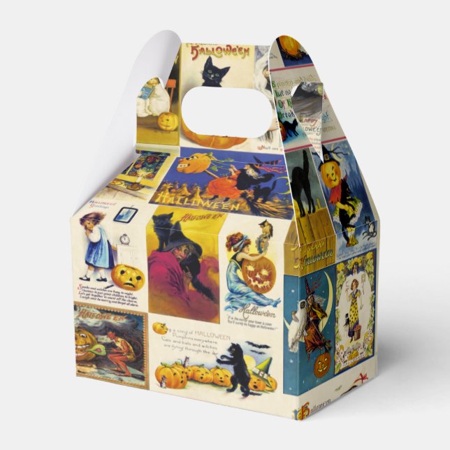 Vintage Halloween Ephemera Favor Box (Front Side)