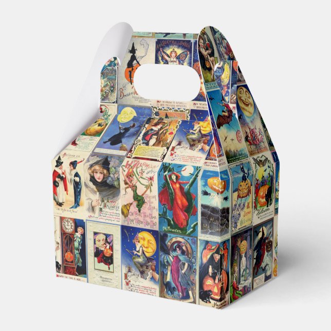 Vintage Halloween Ephemera Favor Box (Front Side)