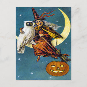 Vintage Halloween Ephemera Postcard