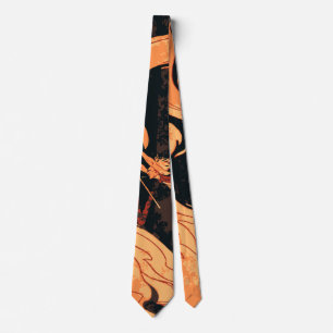Vintage Halloween, Evil Witch with Fire in Forest Tie