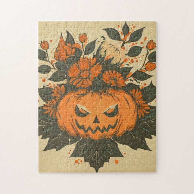Vintage/Halloween/Fall/pumpkin Jigsaw Puzzle (Vertical)