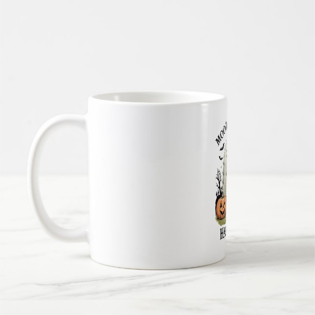 Vintage Halloween Farm Cow Coffee Mug (Left)
