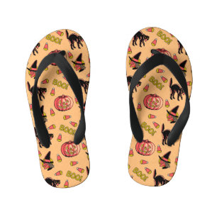 Vintage Halloween Flip Flops