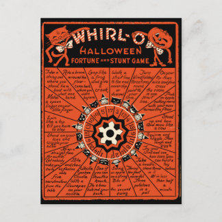 Vintage Halloween Fortune and Stunt Game Postcard