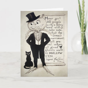 Vintage Halloween Funny Bone Card  