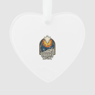 Vintage Halloween Ghost Graveyard Engraving Shirt_ Ornament
