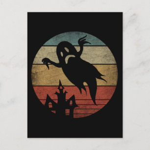 Vintage Halloween Ghost Postcard