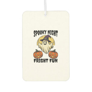 Vintage Halloween Ghost Scary Pumpkin Shirt_1 Air Freshener