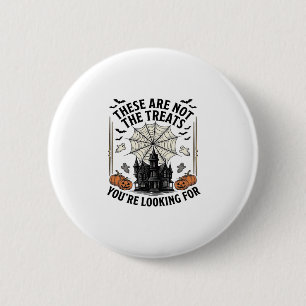 Vintage Halloween Ghost Treats Shirt Design_1 2 Inch Round Button