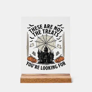 Vintage Halloween Ghost Treats Shirt Design_1 Acrylic Sign