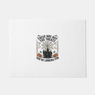 Vintage Halloween Ghost Treats Shirt Design_1 Doormat
