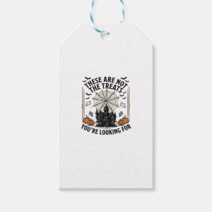 Vintage Halloween Ghost Treats Shirt Design_1 Gift Tags