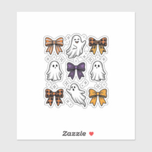 Vintage Halloween Ghosts and Bows Shirt Design_1