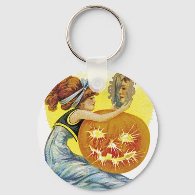 Vintage Halloween Glamour Keychain (Front)