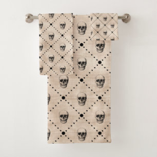 Vintage Halloween Goth Skuls Motif grille