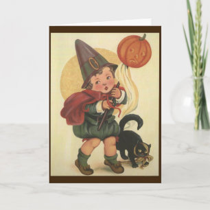 Vintage Halloween Greeting Card