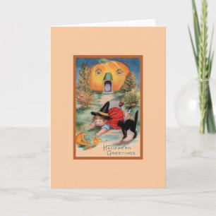 Vintage Halloween Greeting Card