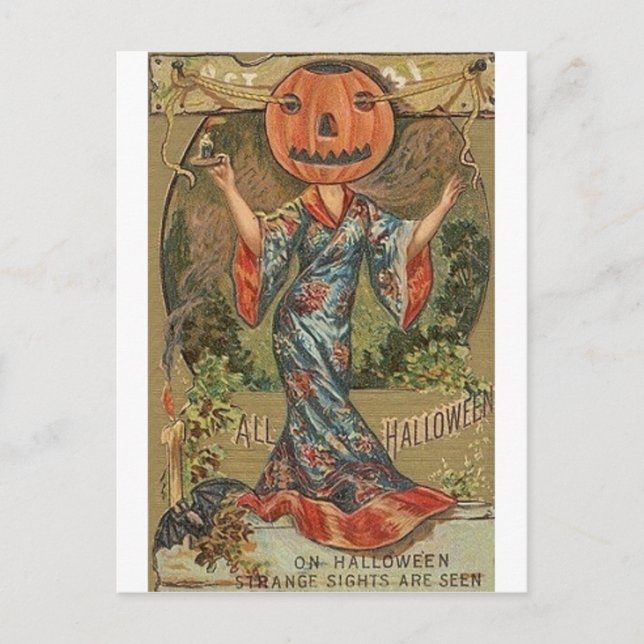 Vintage Halloween Greeting Cards Classic Posters (Front)