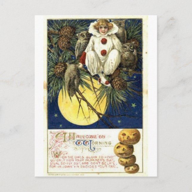 Vintage Halloween Greeting Cards Classic Posters (Front)