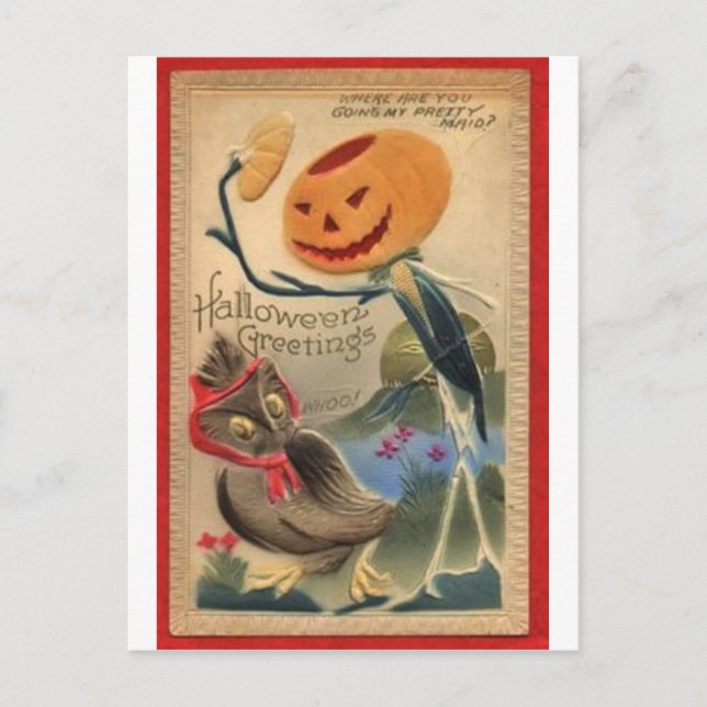 Vintage Halloween Greeting Cards Classic Posters (Front)