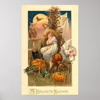 Vintage Halloween Greeting Cards Classic Posters