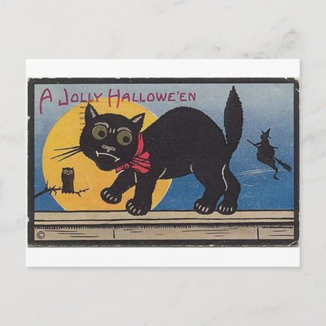 Vintage Halloween Greeting Cards Classic Posters (Front)