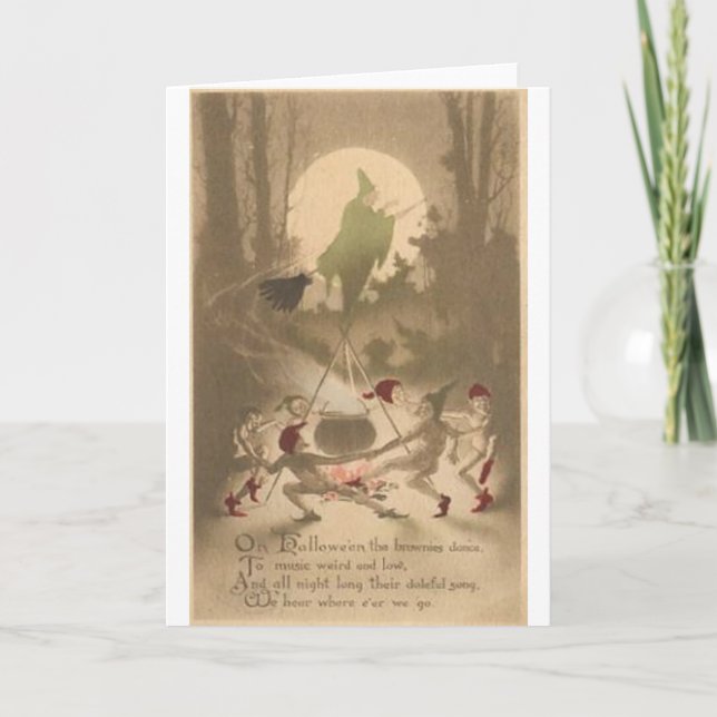 Vintage Halloween Greeting Cards Classic Posters (Front)