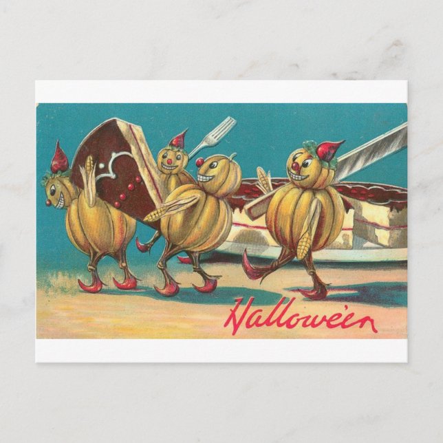 Vintage Halloween Greeting Cards Classic Posters (Front)