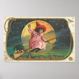 Vintage Halloween Greeting Cards Classic Posters