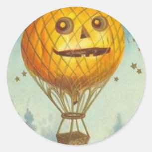 Vintage Halloween Greeting Cards Classic Posters Round Sticker