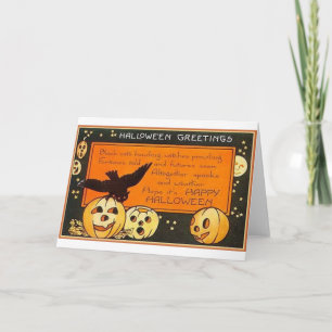 Vintage Halloween Greetings Card