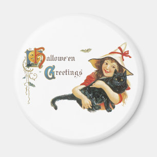 Vintage Halloween Greetings Magnet