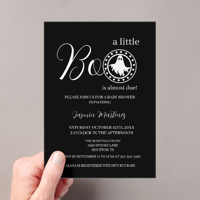 Vintage Halloween Haunted Acrylic Invitations (Insitu (Handheld))